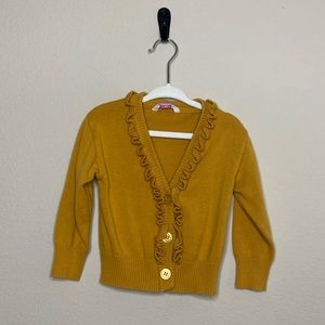 Ruffle Butts Mustard Yellow Cardigan
